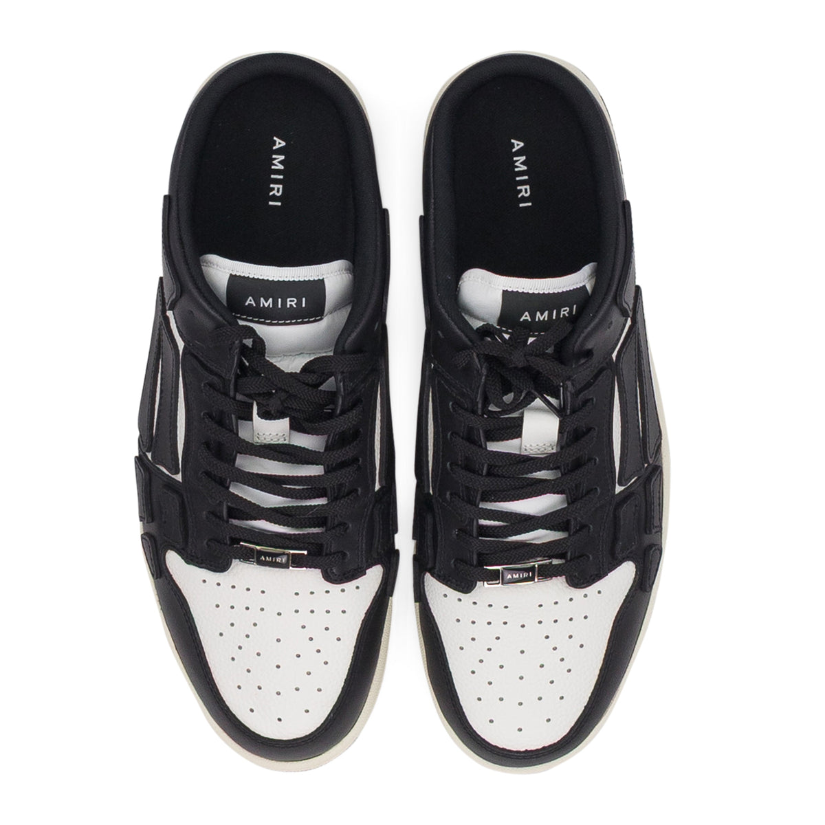 Black/White Skel Top Low Slip On