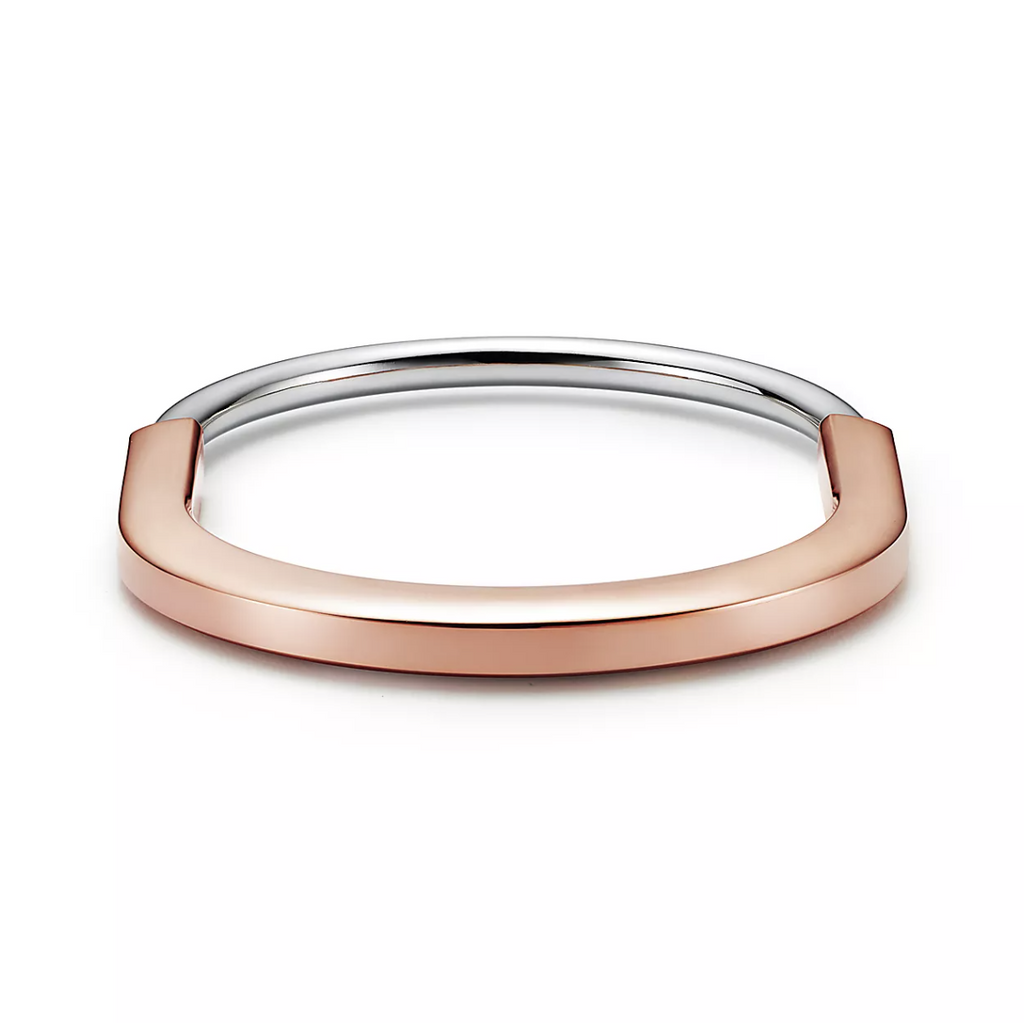 TIFFANY LOCK BRACELET ROSE AND WHITE GOLD DIAMOND