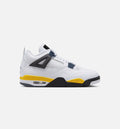 Air Jordan 4 Retro Rare Air Tour Yellow Men's Lifestyle Shoes - White / Dark Blue Grey / Black / Tour Yellow