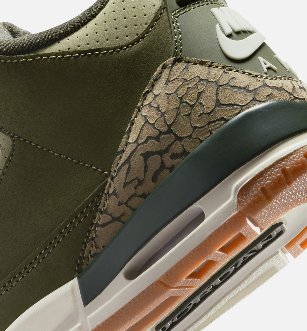 Air Jordan 3 Retro “Medium Olive” Grade School Lifestyle Shoes (GS)