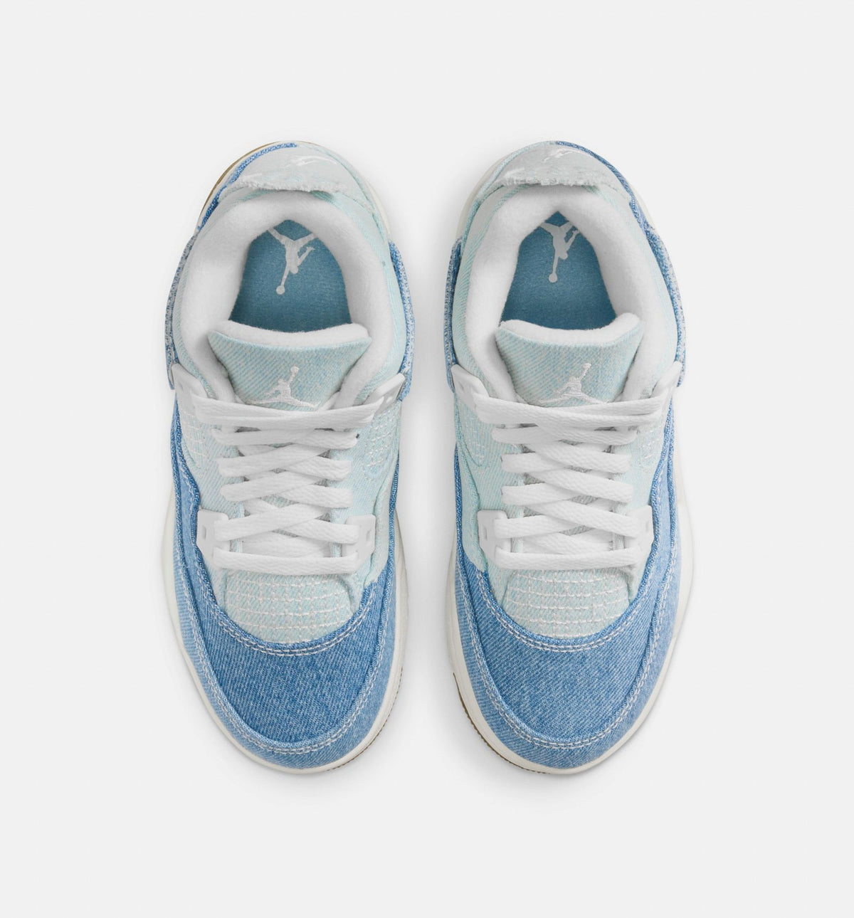 Air Jordan 4 Retro Worn Blue | Preschool Lifestyle Shoe | Sail/Worn Blue/Metallic Gold