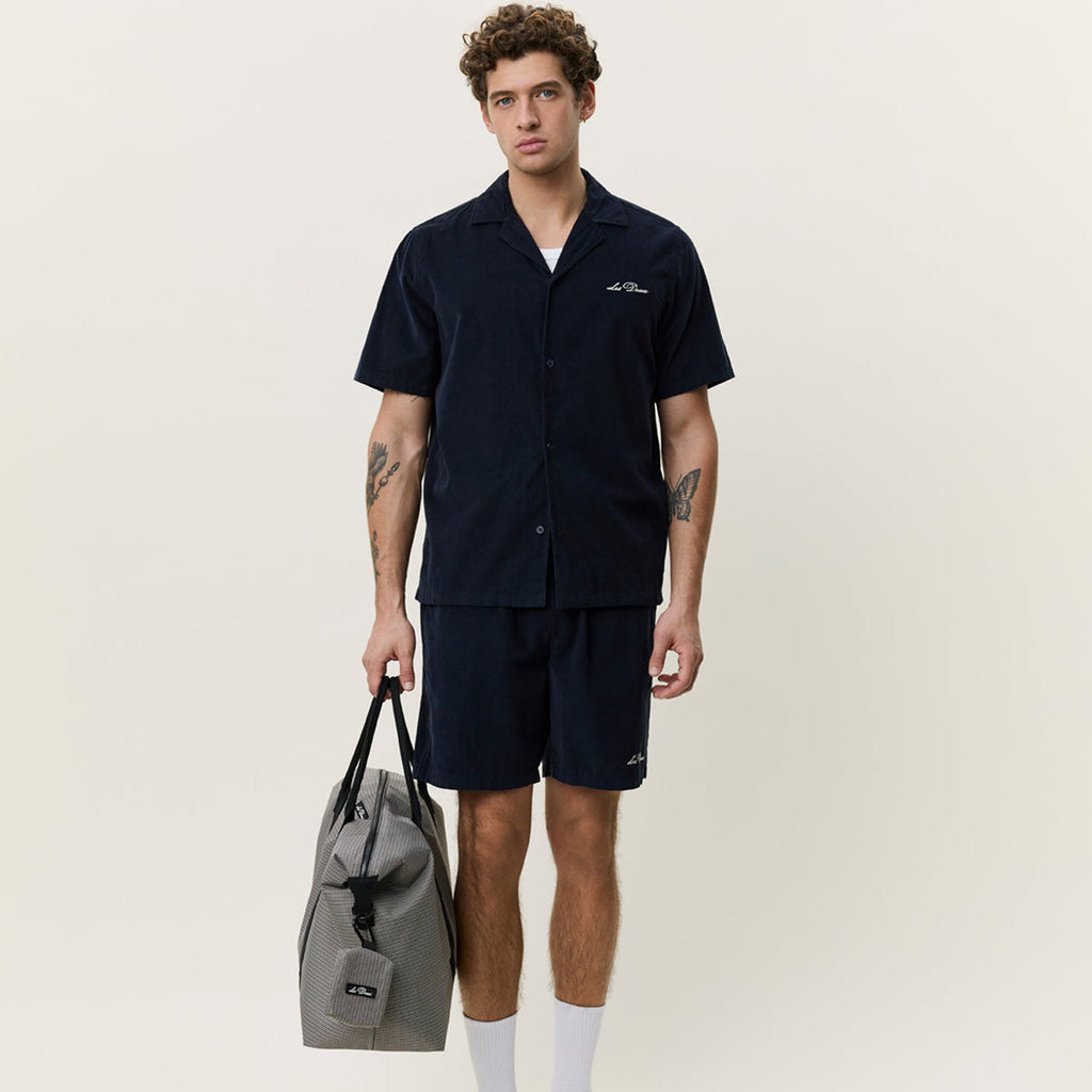 Les Deux Signature Mini Cord Ss Shirt: Dark Blue Night
