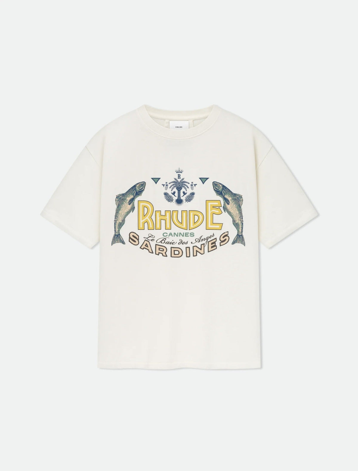 Rhude Vintage Sunset Coconut Tree Graphic Oversized Tee Streetwear