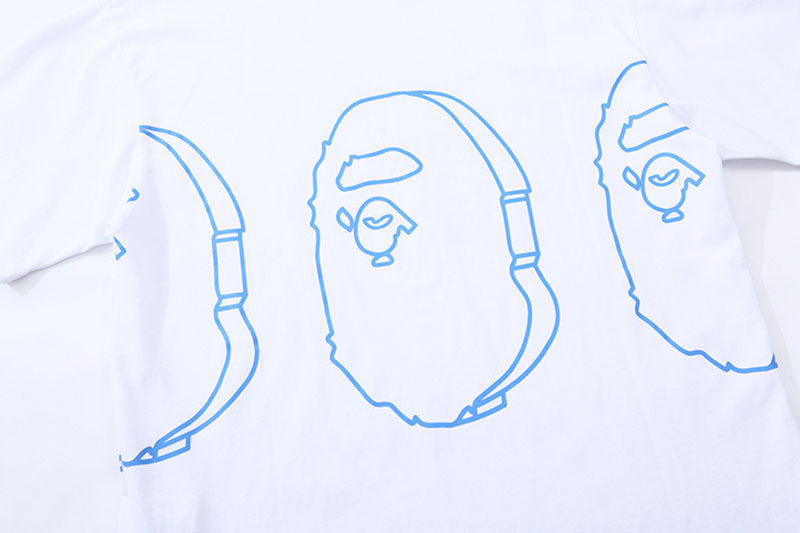 BAPE Triple Outline Ape Head Men's T-Shirt - Black