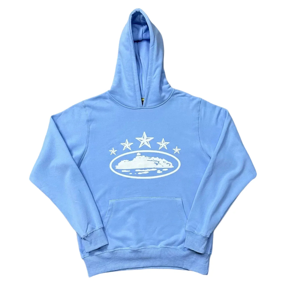 Corteiz 5-Star Devil's Island Heavyweight Hoodie blue