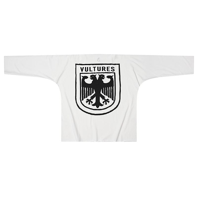 Kanye Vultures Album Graphic Cut-and-Sew Long Sleeve Crewneck T-Shirt