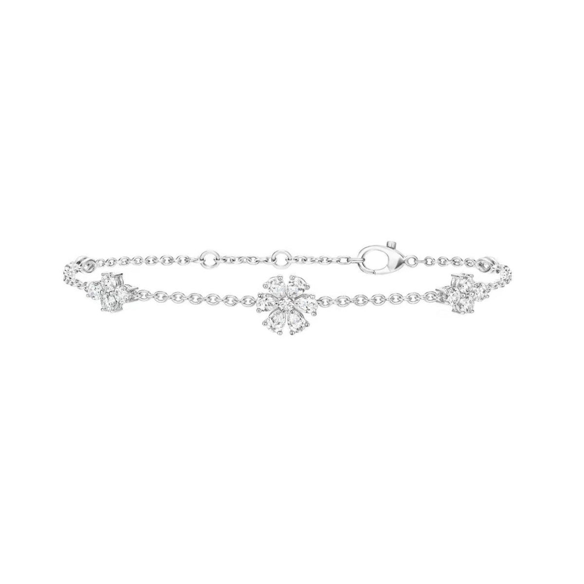 Harry Winston Style Floral Cubic Zirconia Bracelet