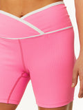 RIBBED V WAIST BIKER