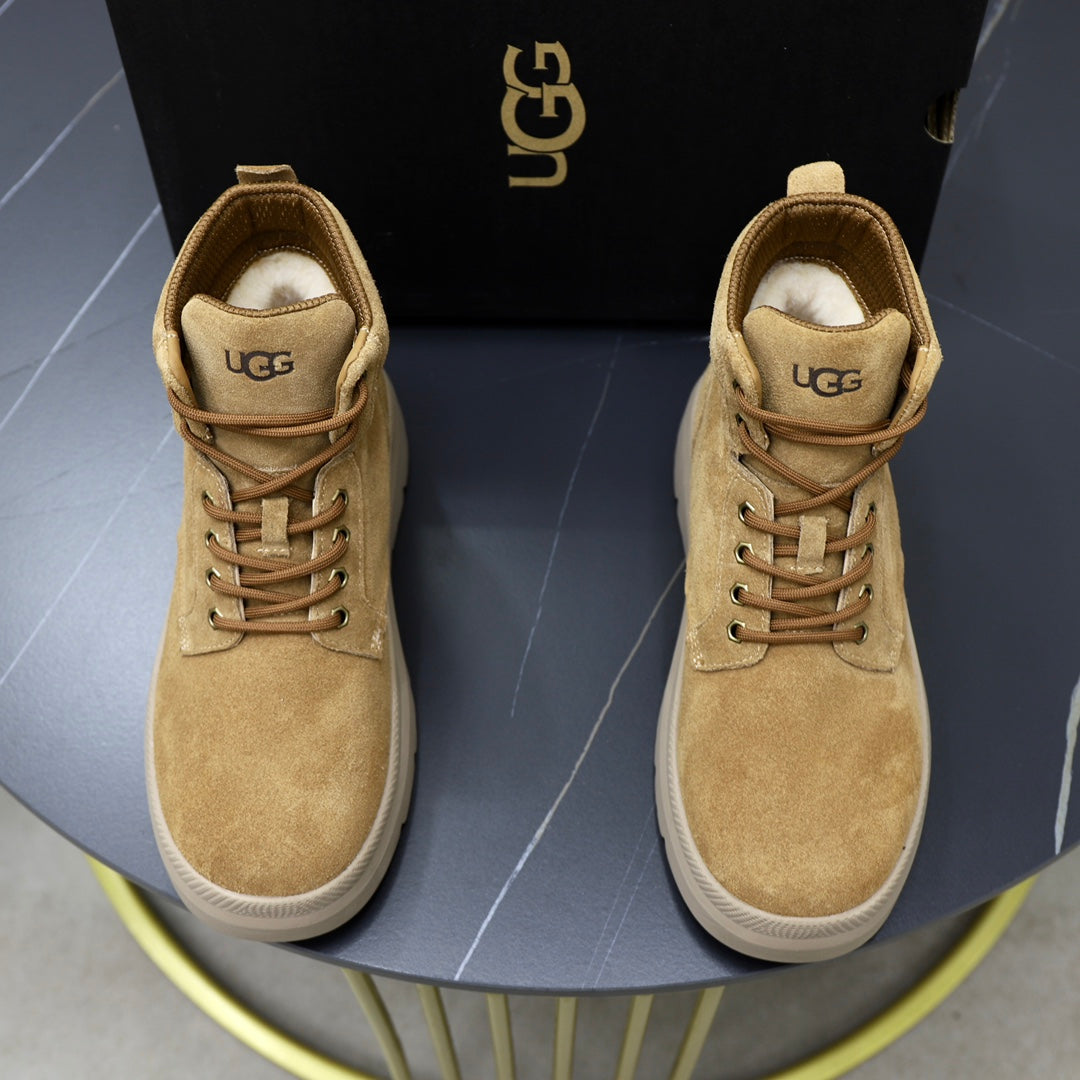 UGG Sand Nubuck Lace-Up Winter Boots