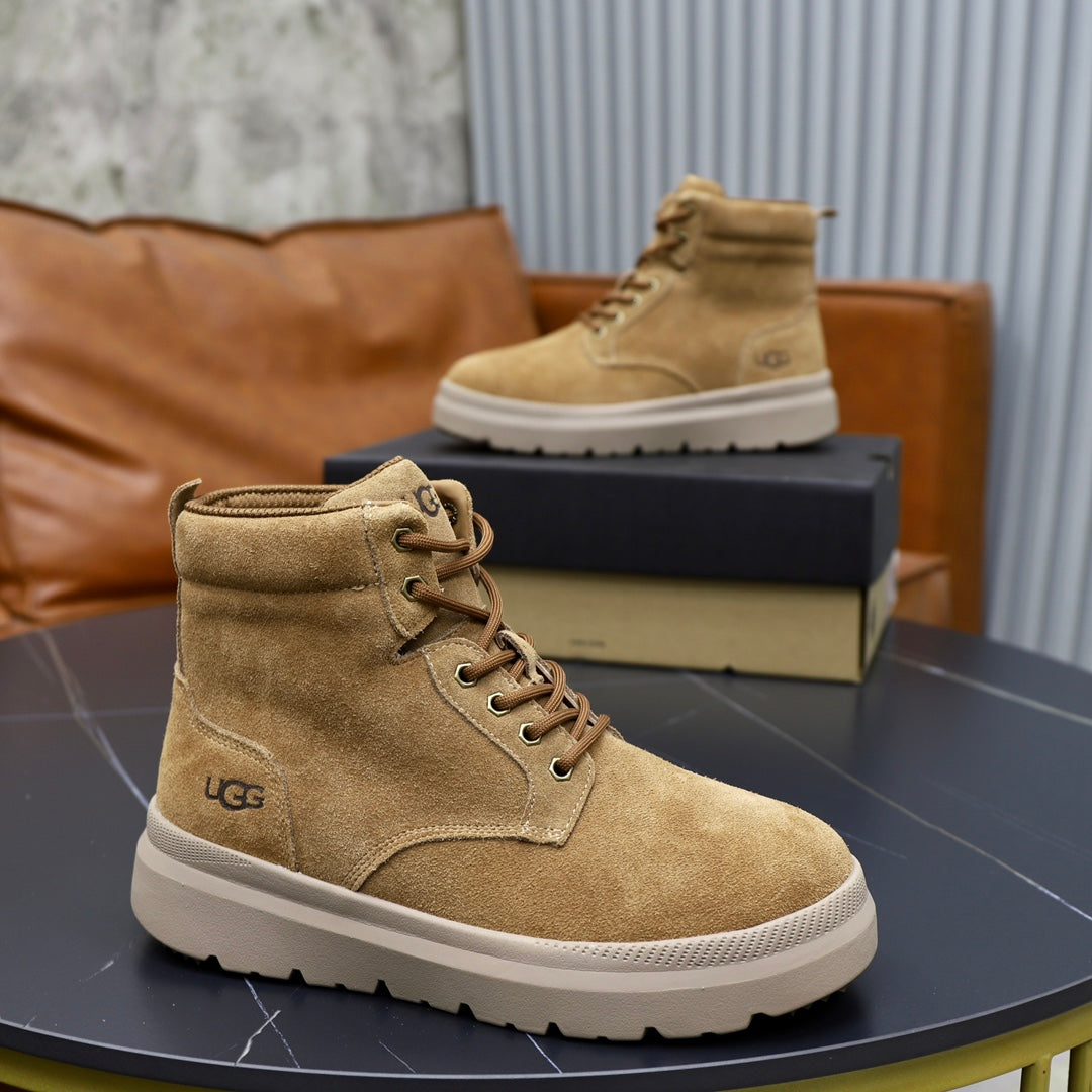 UGG Sand Nubuck Lace-Up Winter Boots