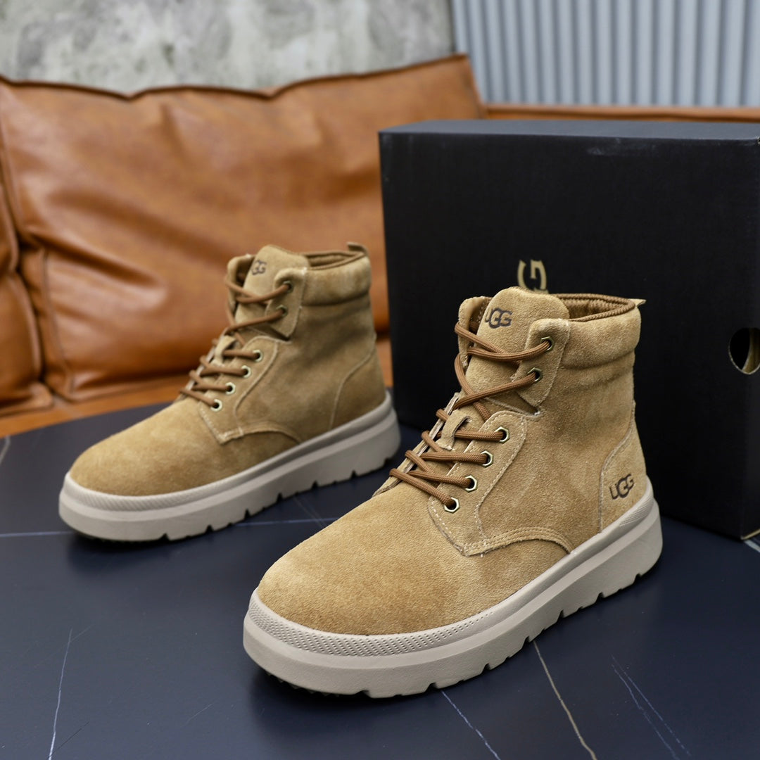 UGG Sand Nubuck Lace-Up Winter Boots