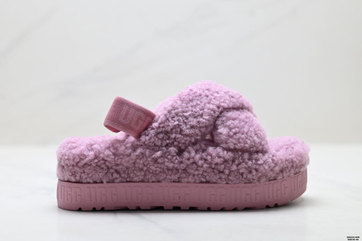 UGG Slipper Evolution Fluffy Platform Slides