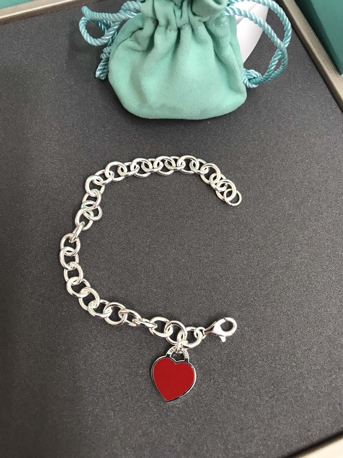 TIFFANY HEART TAG BRACELET SILVER MEDIUM