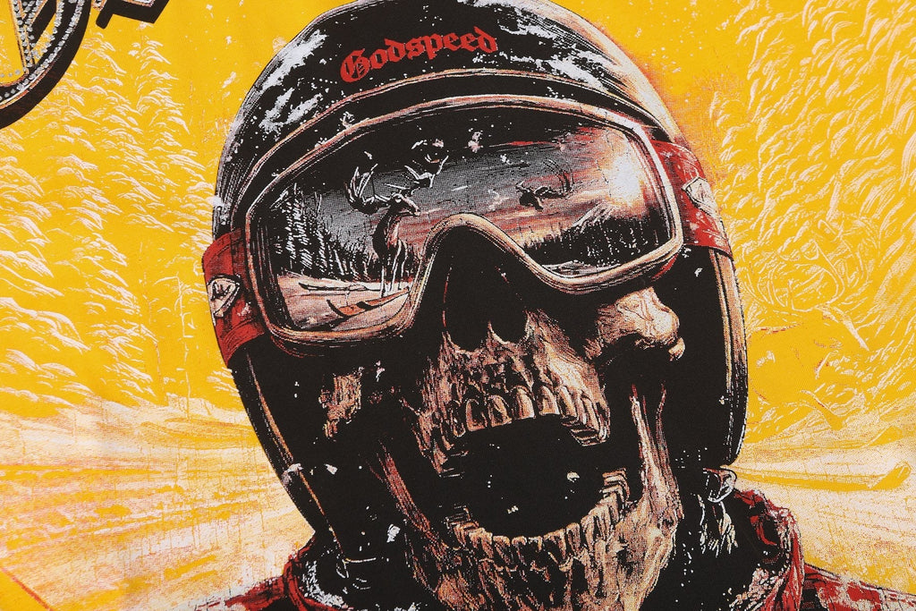 Godspeed Motorcycle Skull Graphic Short-Sleeve T-Shirt