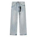 Purple Brand Light Blue Rhinestone Stripe Jeans