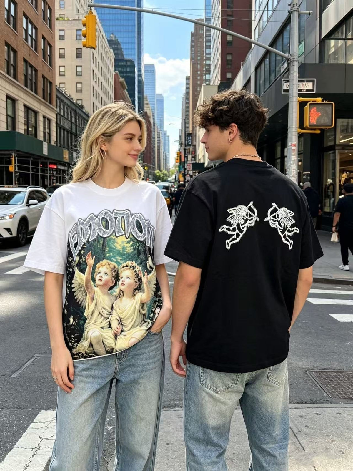 MIXED EMOTION Angel Graphic T-Shirt