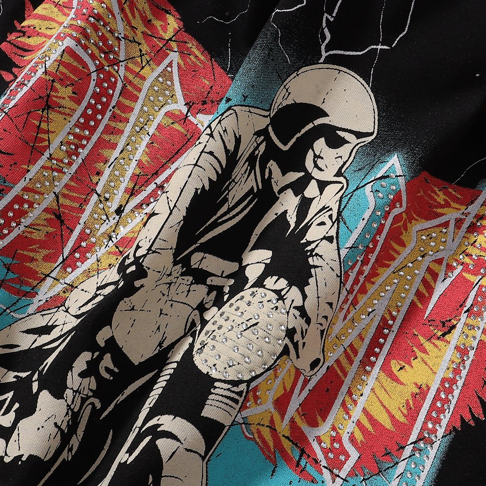 R3BEL Rider Motorcycle Skull Graphic T-Shirt