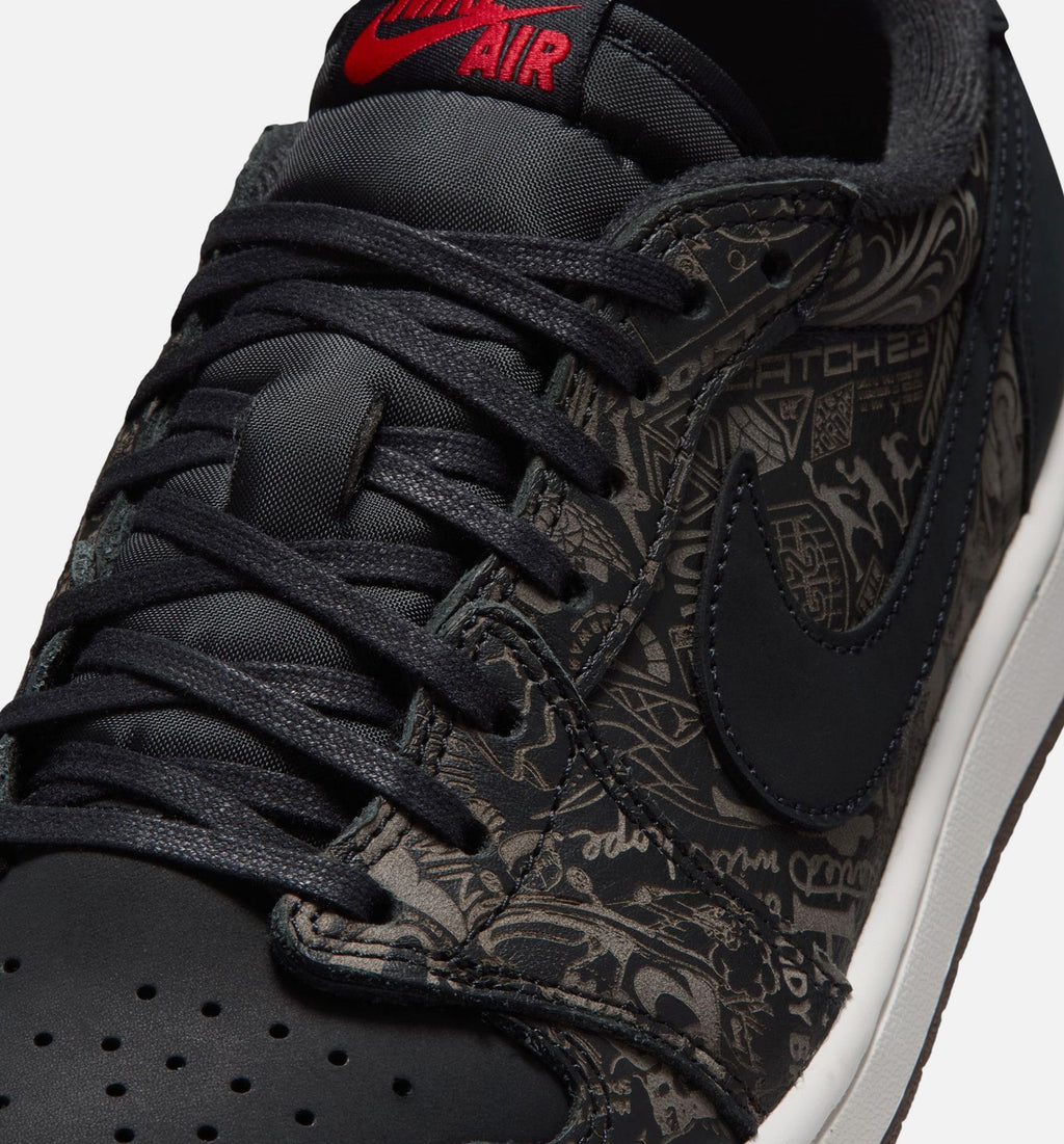 Air Jordan 1 Retro Low OG Laser Black and Varsity Red | Men's Lifestyle Shoe | Black/Varsity Red/Summit White