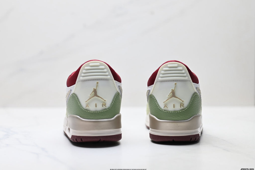 Jordan Legacy 312 Low White Olive Green Sneakers