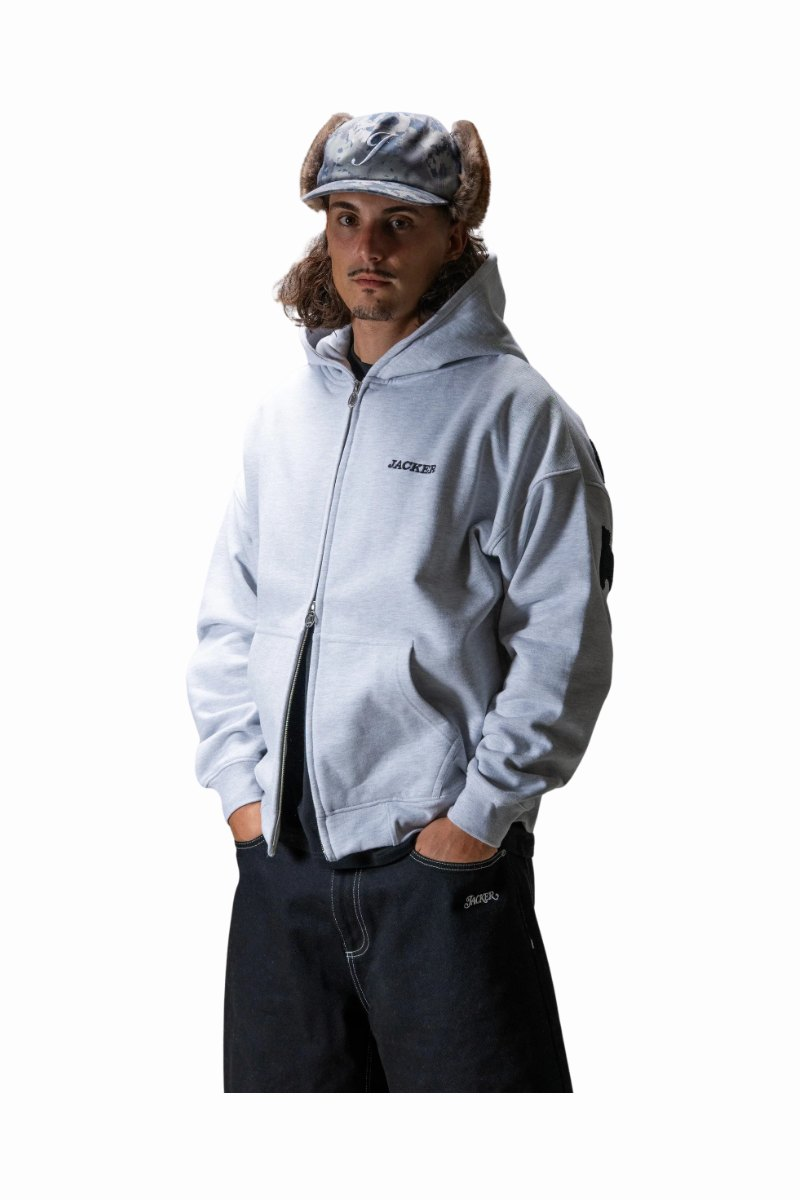 JACKER NOTORIOUS HOODIE ZIP Grey