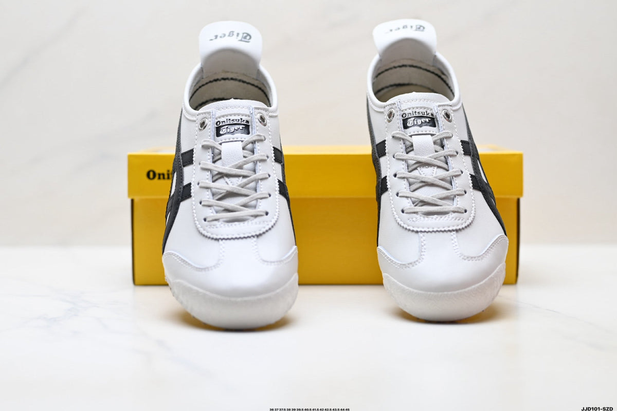 Onitsuka Tiger Retro Low Top White Black Unisex Shoes Style 09