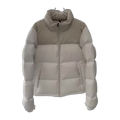 The North Face Cream Cropped Stand-Collar Puffer Jacket
