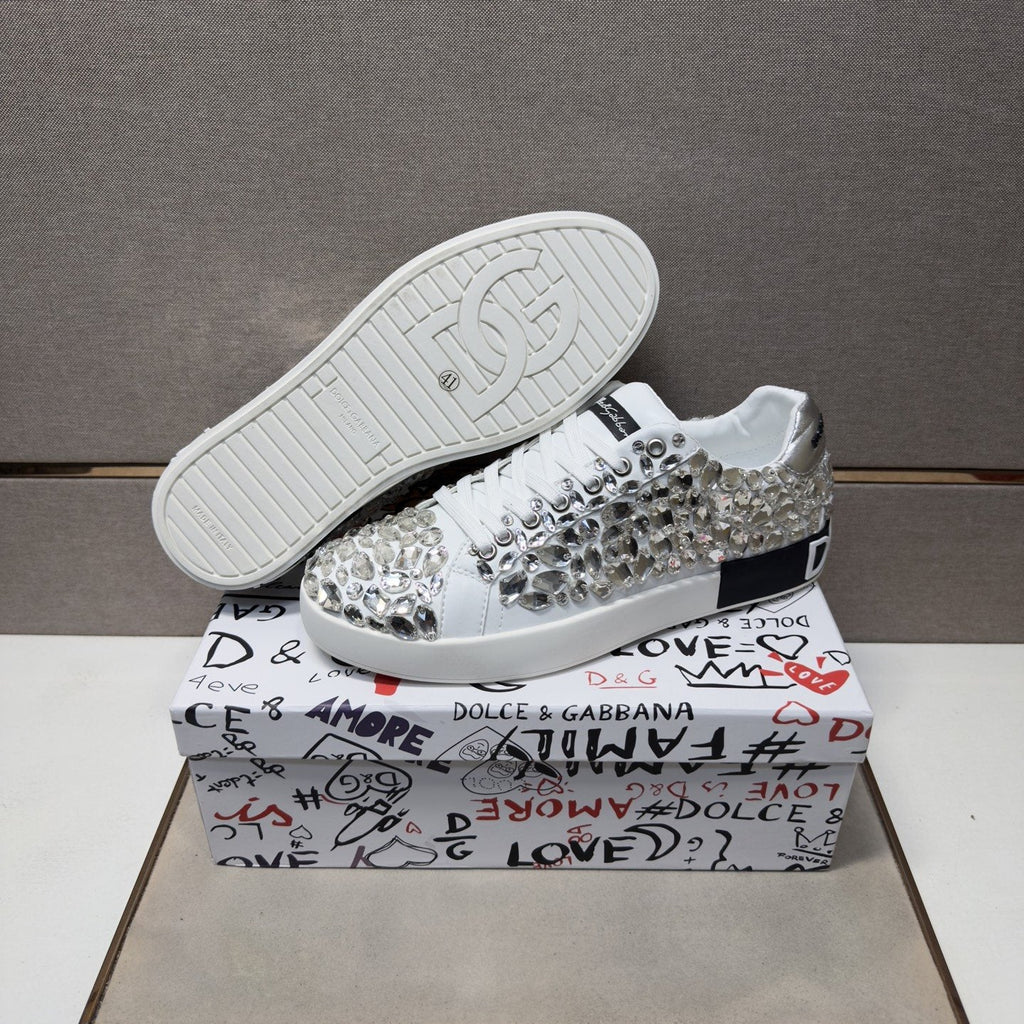 Dolce & Gabbana Crystal Low-Top Sneakers