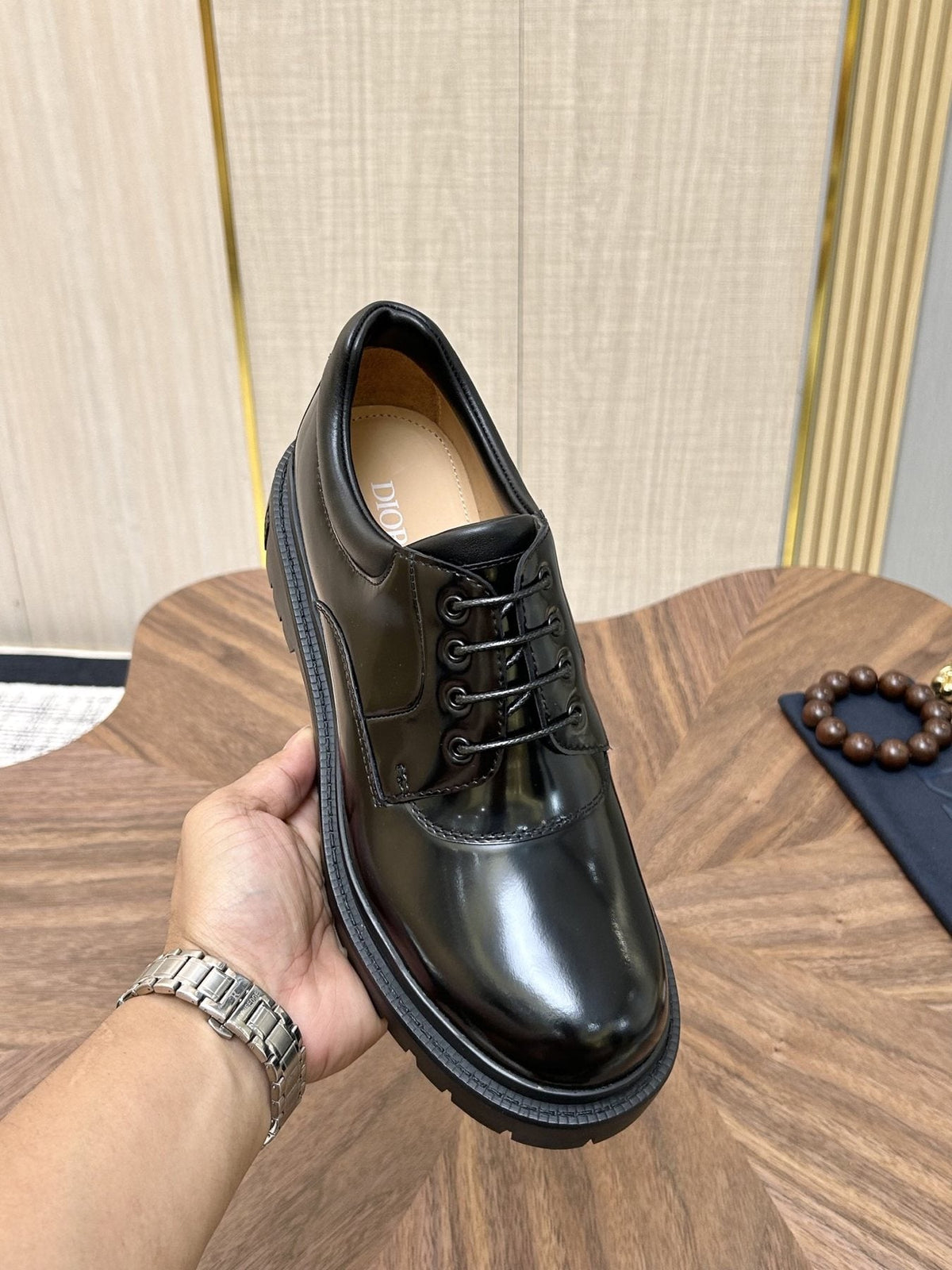 Dior Lug Sole Lace-Up Dress Shoes