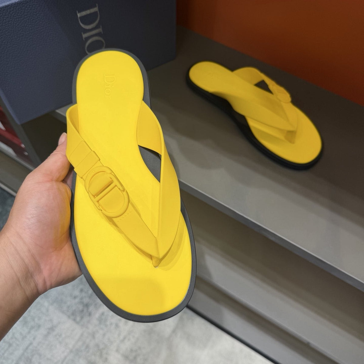 Dior Rivage Buckle Thong Sandals