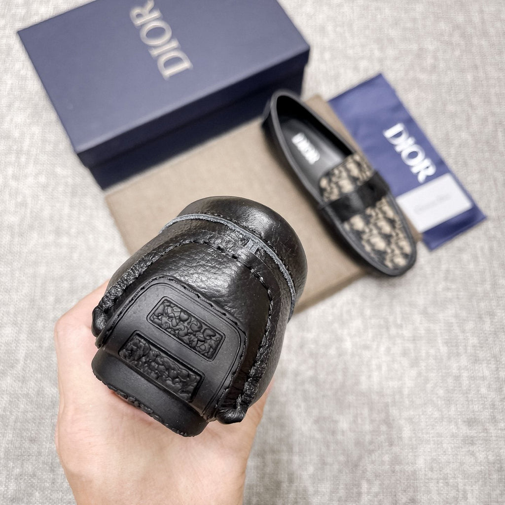 Dior Men's Patterned Strap Loafers