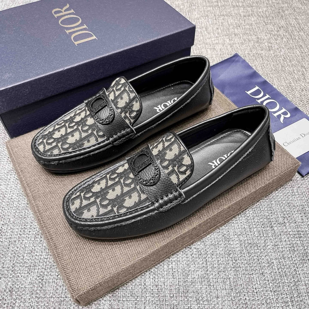 Dior Men's Patterned Strap Loafers