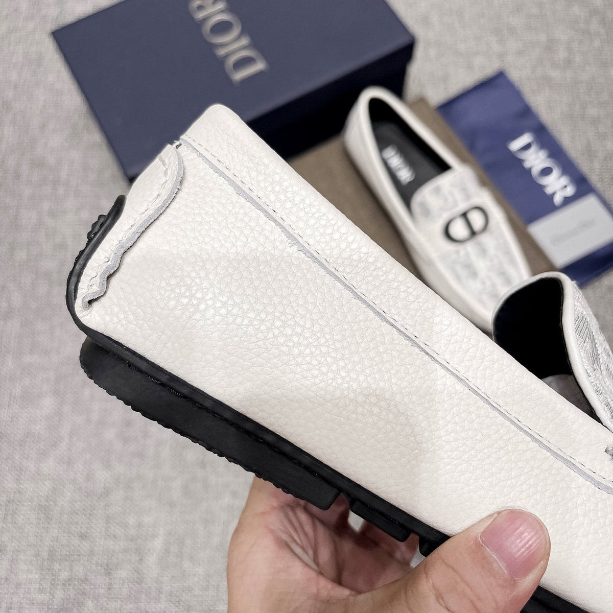 Dior Men's Patterned Strap Loafers