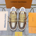 Louis Vuitton Metallic Crackle Low-Top Sneakers