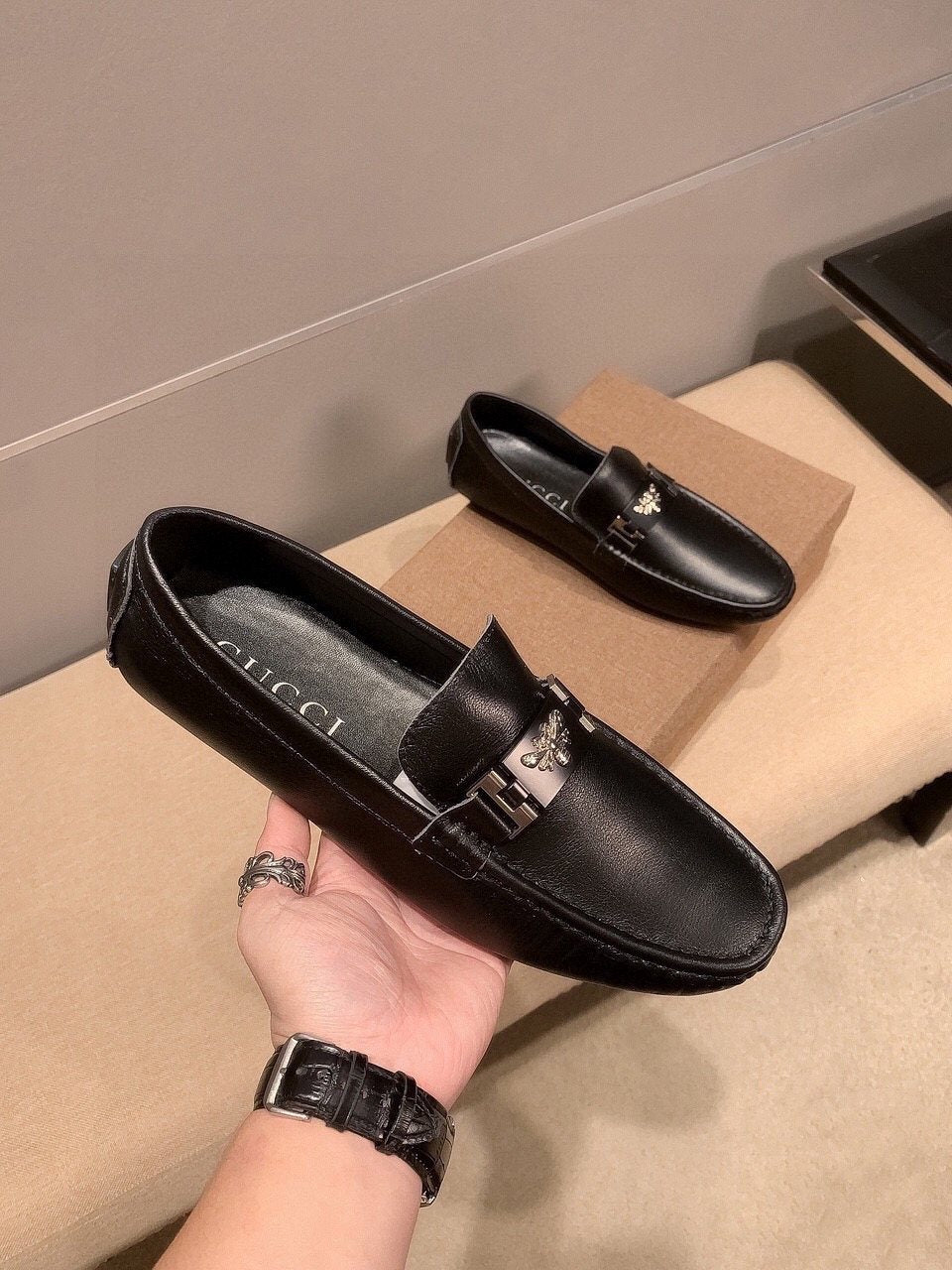 Gucci Black Hardware Loafers