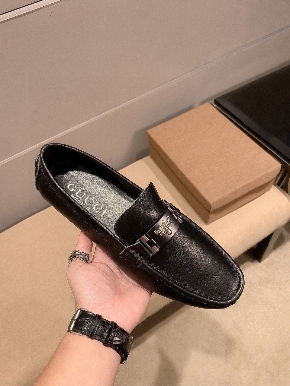 Gucci Black Hardware Loafers
