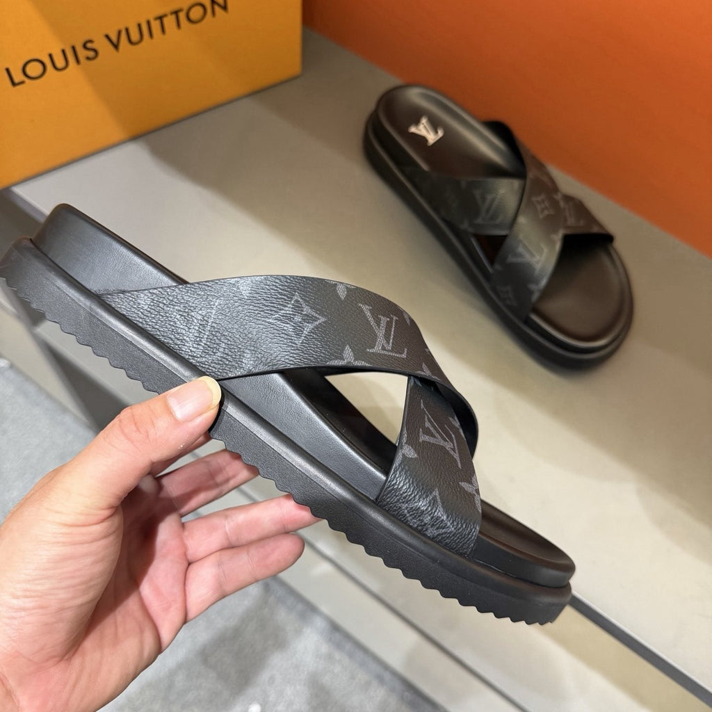 Louis Vuitton Crossover Slide Sandals - Open-Toe, Slip-On Construction