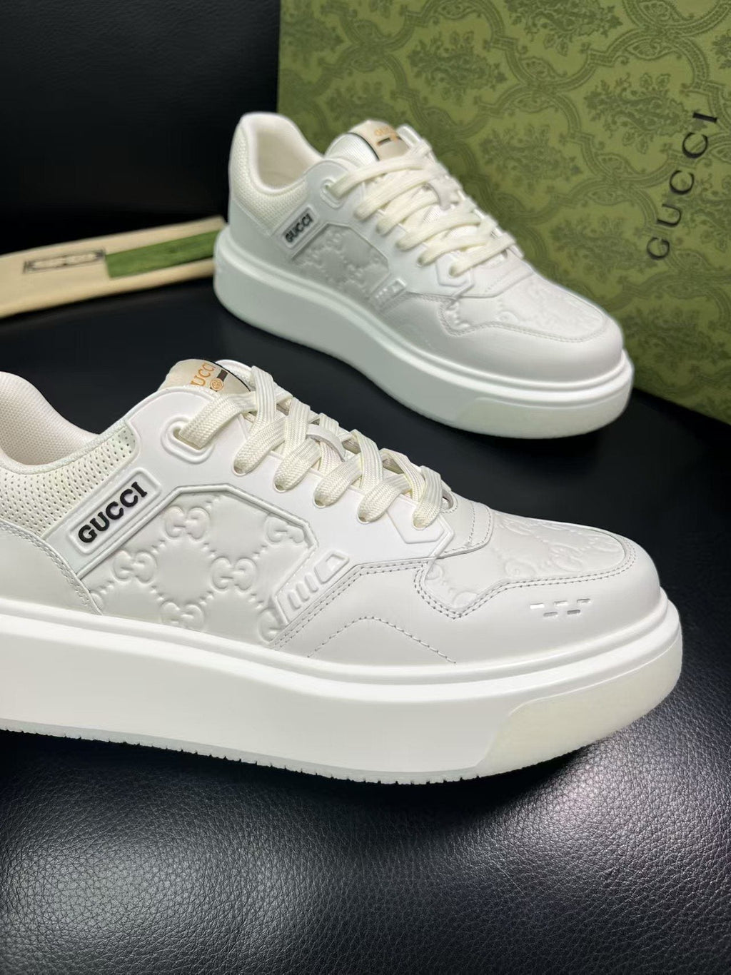 Gucci Embossed Low-Top Sneakers