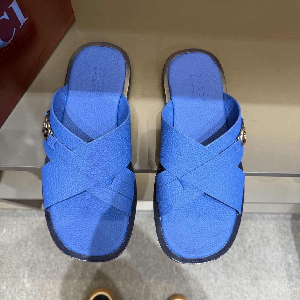 Gucci Cross-Strap Slide Sandals