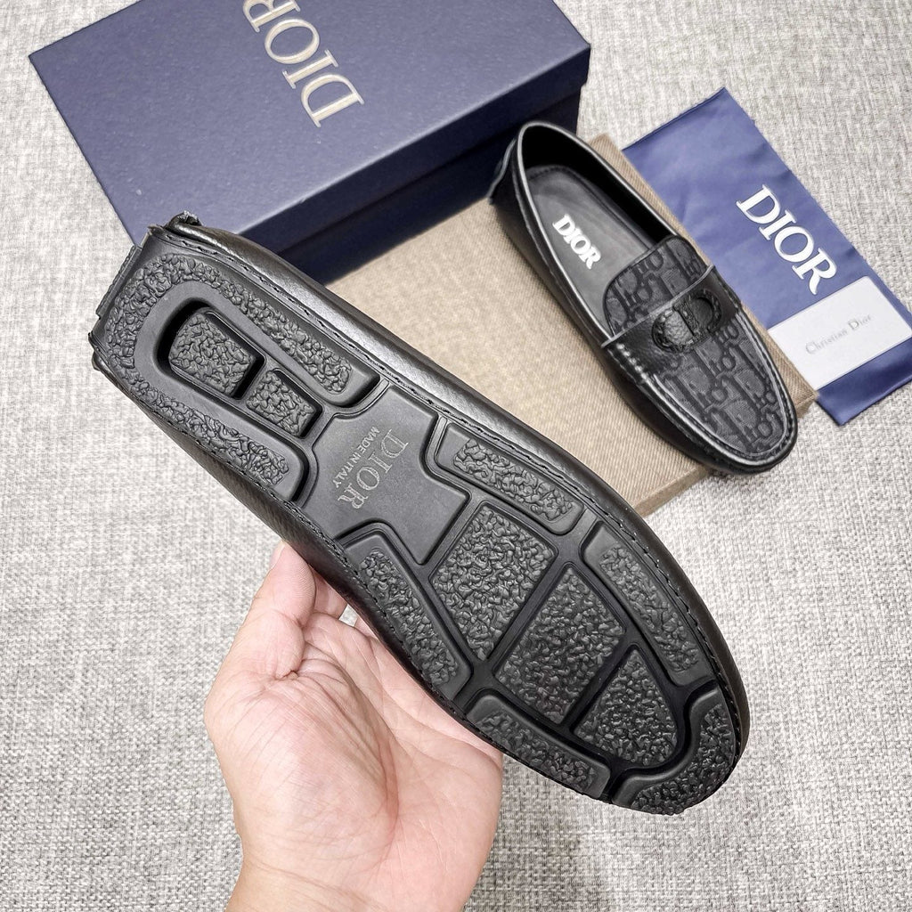 Dior Patterned Vamp Loafers