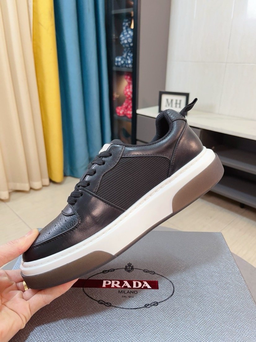 Prada Men's Triangular Logo Sneakers