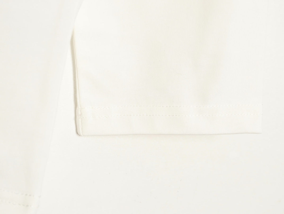 Burberry Oval Equestrian Back-Graphic Long-Sleeve Top - Cream